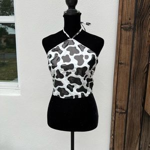 cow print top